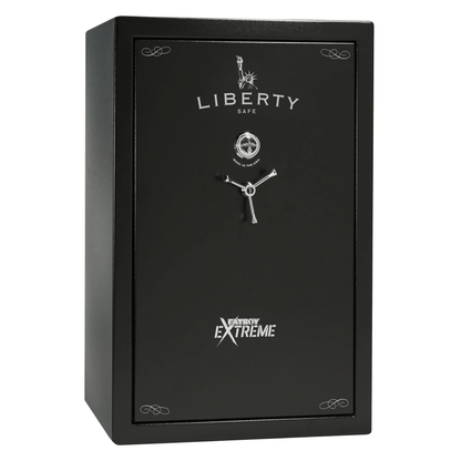 Fatboy Series | 64XT | Level 5 Security | 110 Minute Fire Protection | Dimensions: 60.5"(H) x 42"(W) x 27.5"(D) | Up to 60 Long Guns | Black Textured | Mechanical Lock